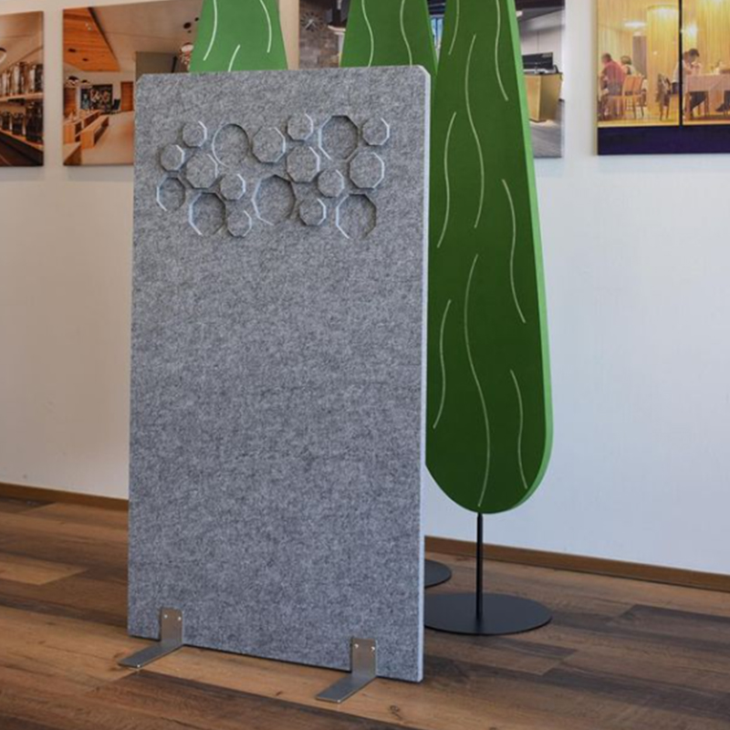 Miljøvennlige akustiske paneler for kontorskilleromsdeler Stoffinnpakket kommersiell interiørdesign