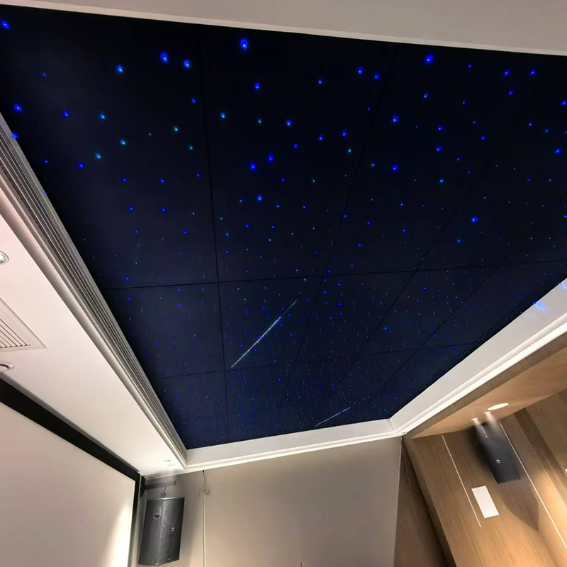 Ensfarge Fargerike fiberoptiske akustiske paneler for moderne hoteller Fjernkontroll Ambient Star Light Heat Stretch Grafisk design Ensfarge Fargerike fiberoptiske akustiske paneler for moderne hoteller Fjernkontroll Ambient Star Light Heat Stretch Grafisk design