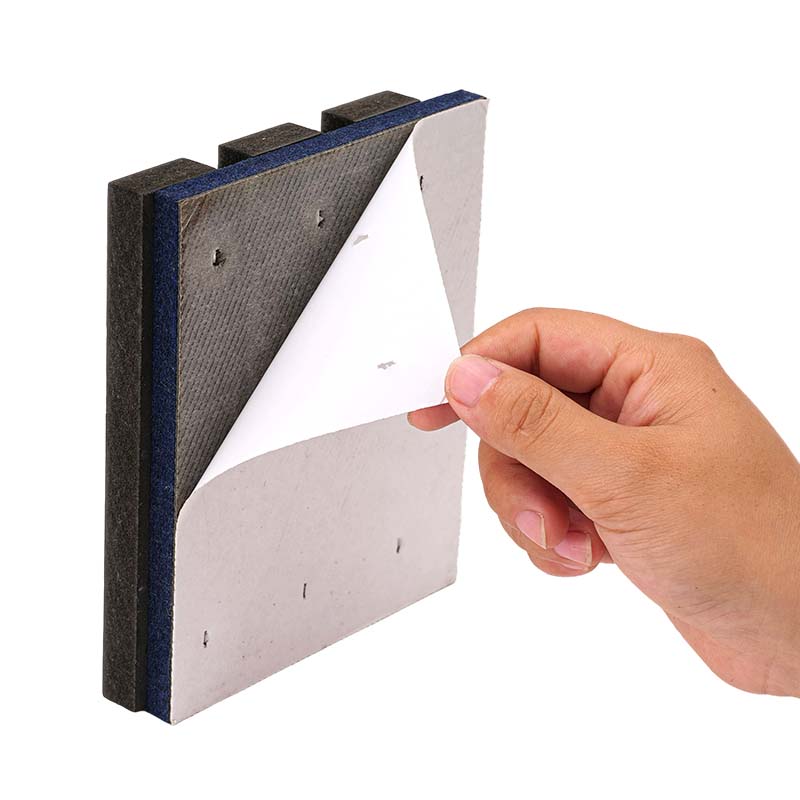 Spesonic tre lamellveggpanel for innvendig støyreduksjon Akustisk dekorativ 3D lydabsorberende veggpanel Akupanel Spesonic tre lamellveggpanel for innvendig støyreduksjon Akustisk dekorativ 3D lydabsorberende veggpanel Akupanel