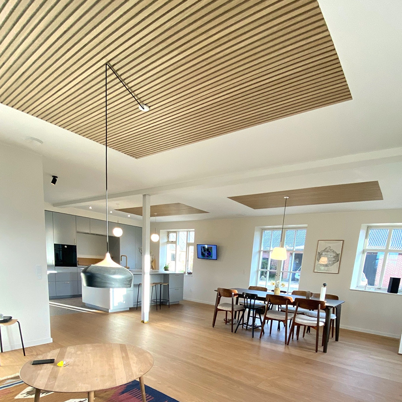 Akupanel Design Tre Akustiske Veggpaneler 3D-modell Lydisolerte trelameller for Hjem Hotell Skole Kino Sykehusbruk