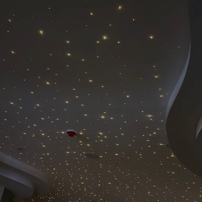 Moderne stil fiberoptisk RGB lysstjerne takpaneler 7 farger gips for stue