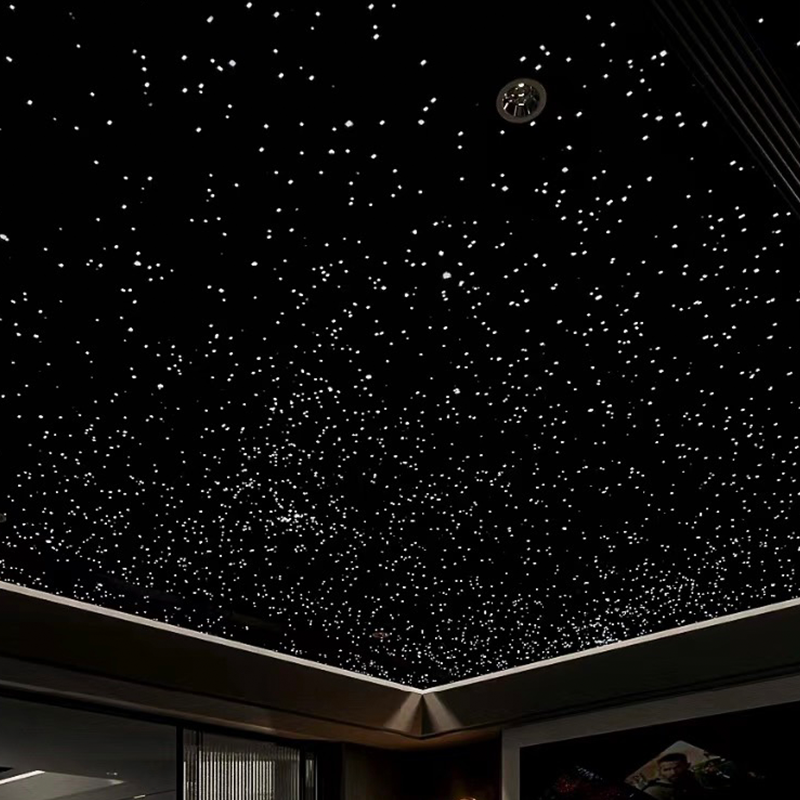 Moderne stil fiberoptisk RGB lysstjerne takpaneler 7 farger gips for stue Moderne stil fiberoptisk RGB lysstjerne takpaneler 7 farger gips for stue