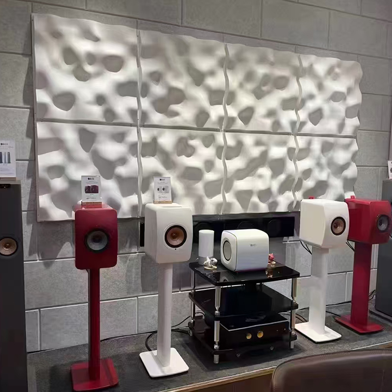 Moderne 3D fargerik akustisk lydsprederpanel Dekorativ takveggdesign for hallapplikasjon Grafisk design tilgjengelig