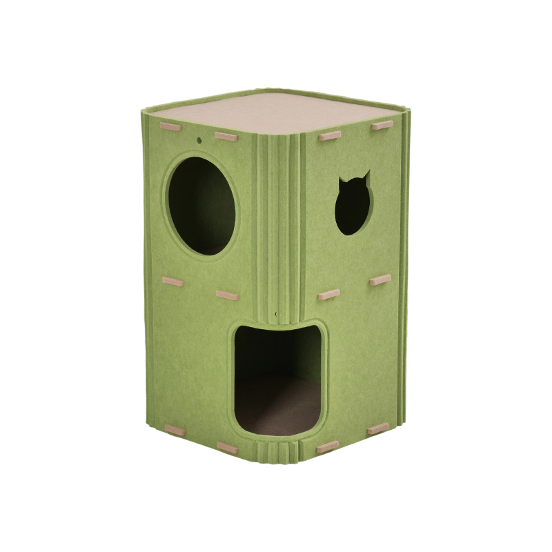 Miljøvennlig akustisk panel katteseng, moderne design med lydabsorberende støyreduserende funksjoner, enkel installasjon, ripe-elskende overflate for katter, ikke-forurensende materialer, koselig tilfluktssted for kjæledyr, ideell for støysensitive katter, slitesterkt kattely